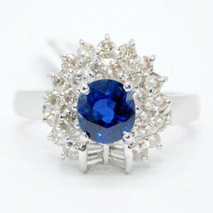 18K Sapphire and Diamond Ring 2.23 Carats